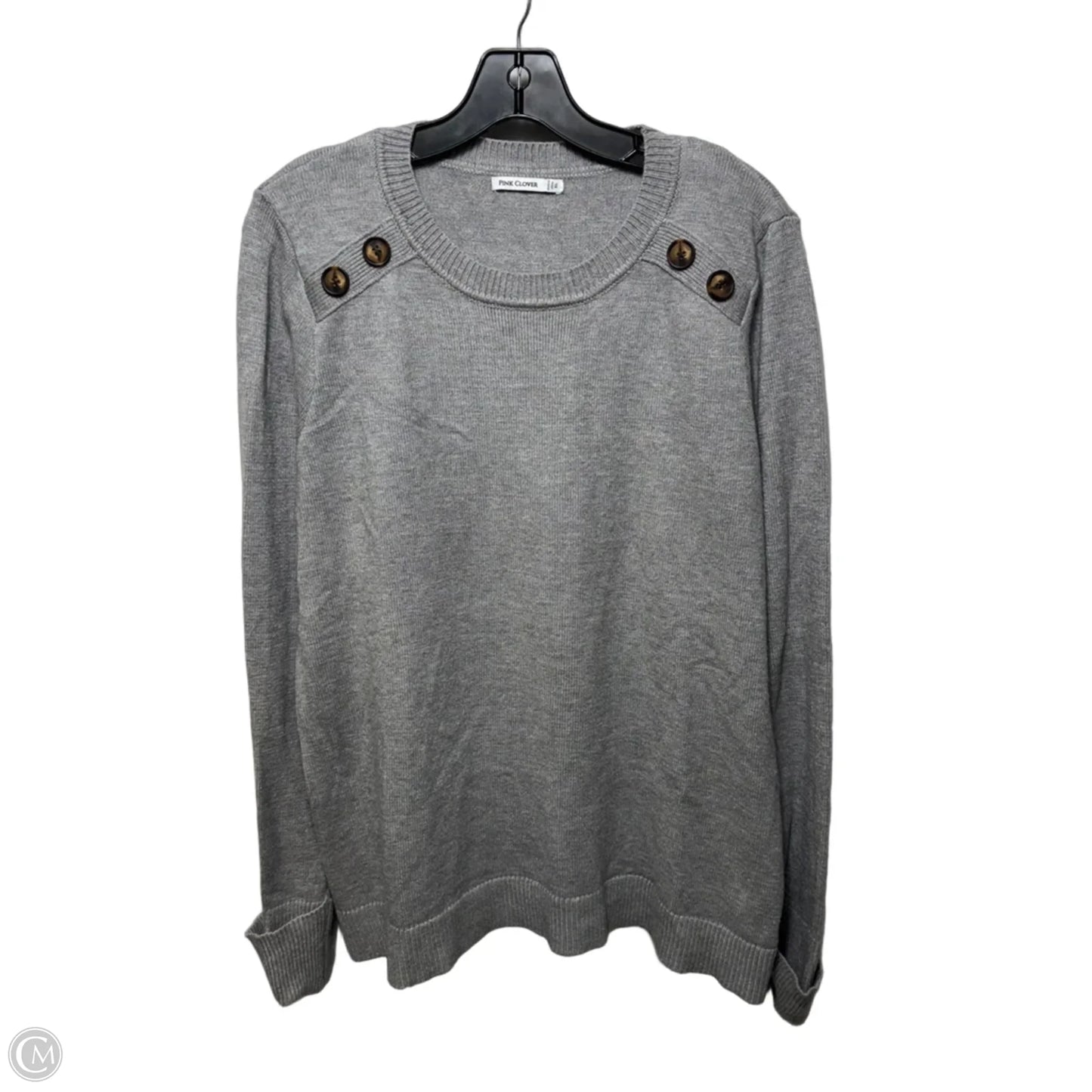 Sweater By Pink Clover In Grey, Size: Xl