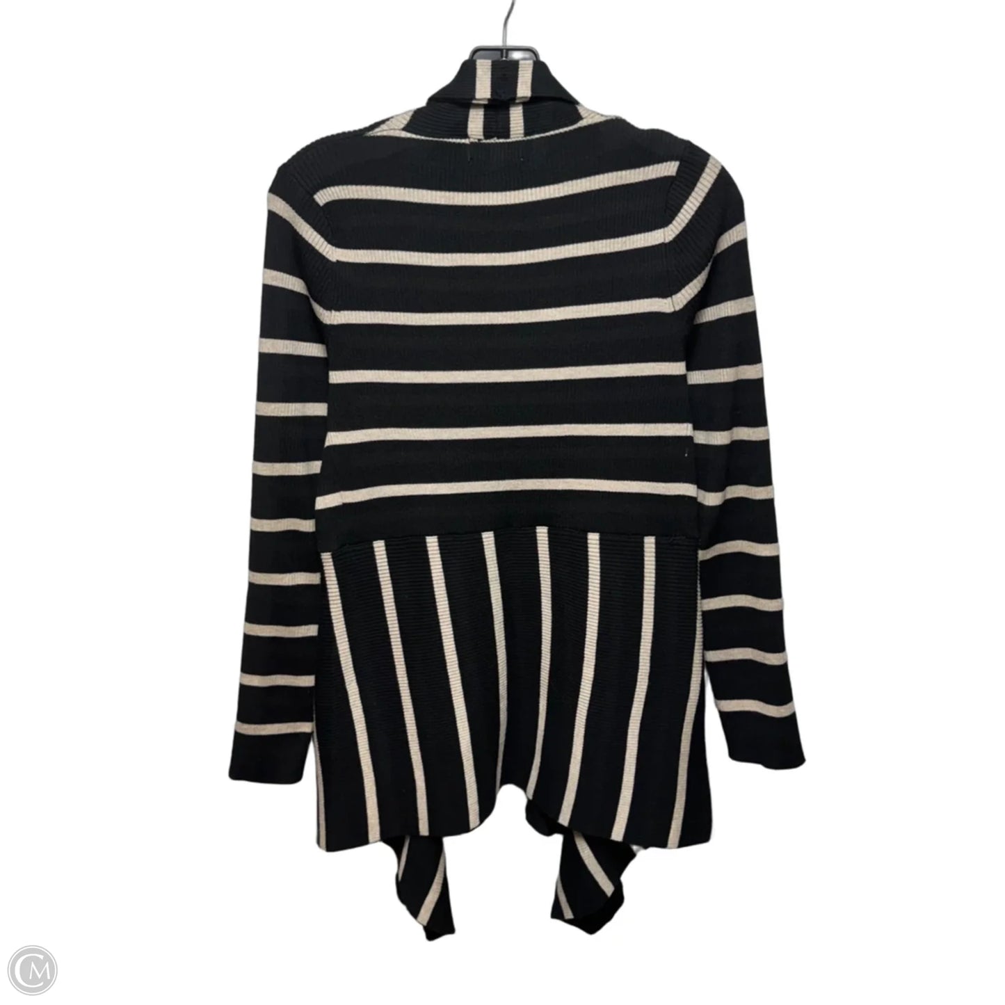 Sweater Cardigan By Carmen By Carmen Marc Valvo In Striped Pattern, Size: S