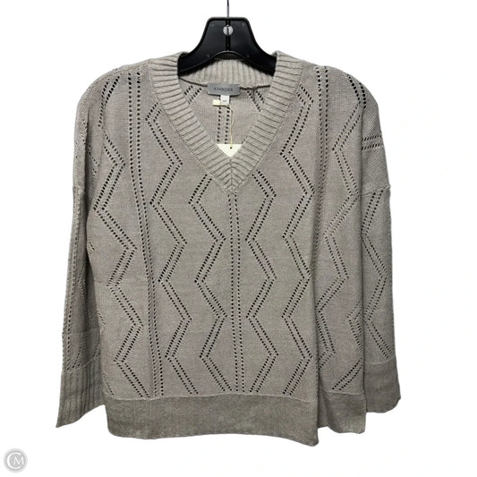 Linen Sweater By Kinross In Flax, Size: S