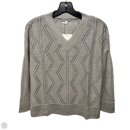 Linen Sweater By Kinross In Flax, Size: XS