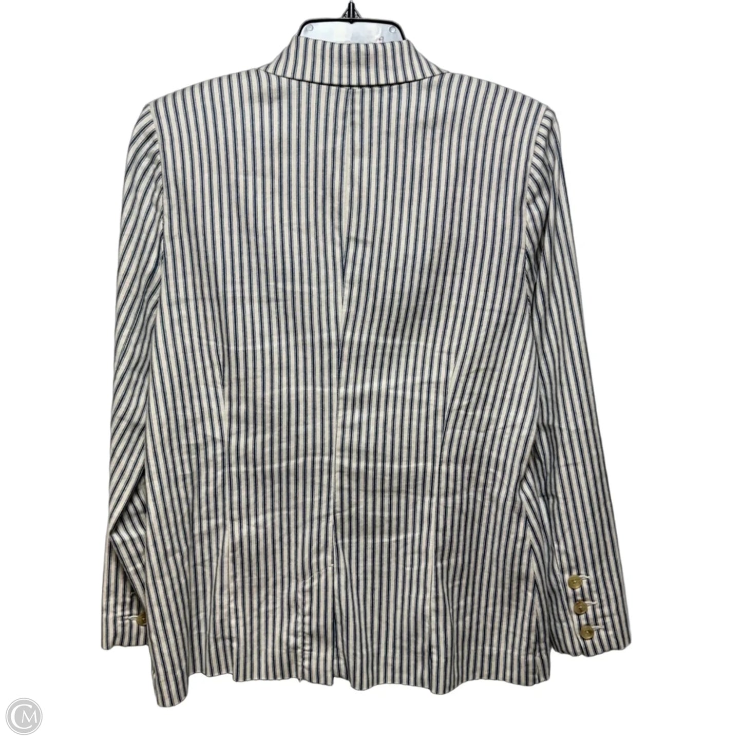 Linen Blend Blazer By Evereve In Striped Pattern, Size: S