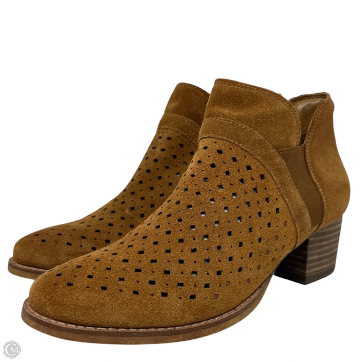 Keren Suede Ankle Booties By Earth In Tan, Size: 8.5