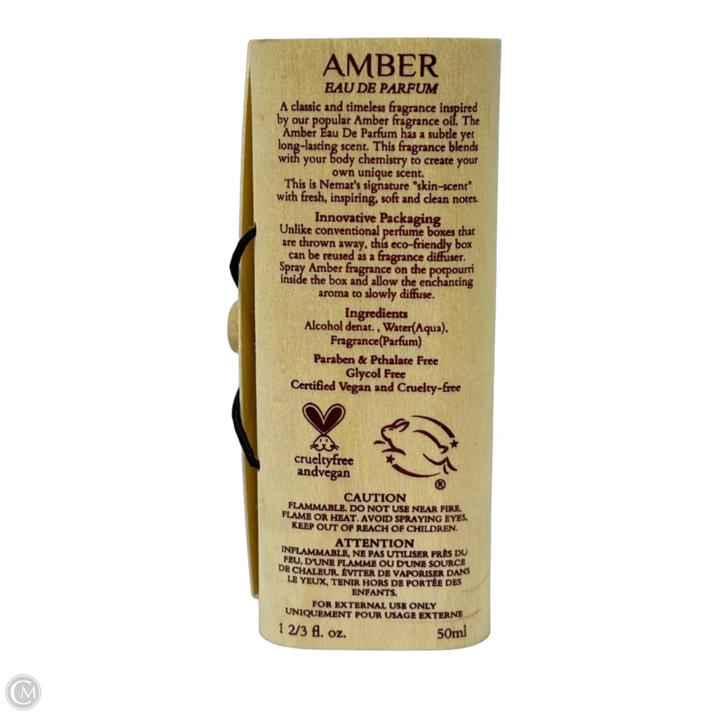 Amber EDP 50ml By Nemat Artisan Perfumery, Size: