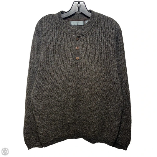 MEN’S Sweater Luxury Designer By Oscar De La Renta In Brown, Size: MEN’S L