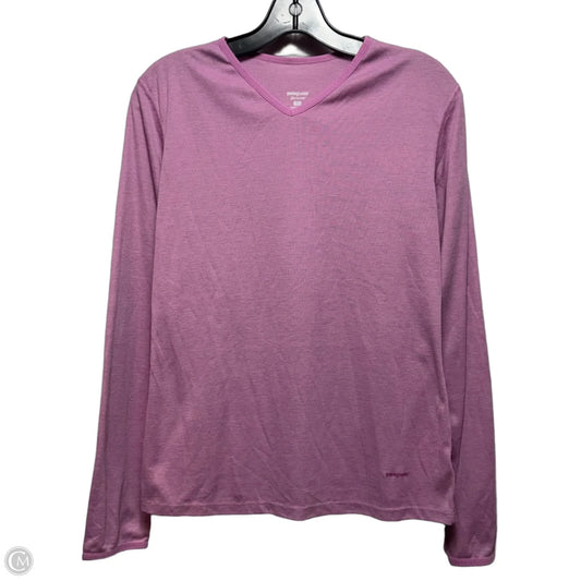 Athletic Top Long Sleeve Crewneck By Patagonia In Pink, Size: L
