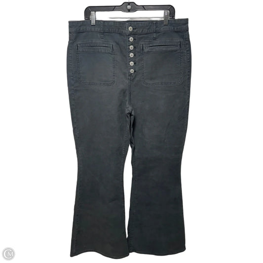 High Rise Flare Pants Corduroy By American Eagle In Grey, Size: 18