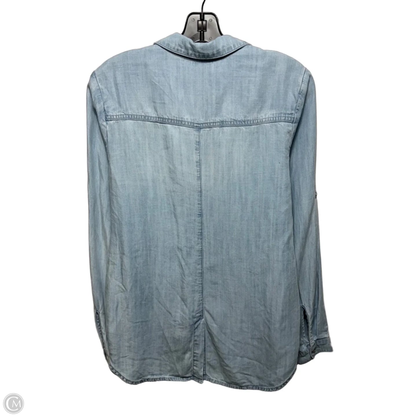Top Long Sleeve By Cloth & Stone In Blue Denim, Size: S