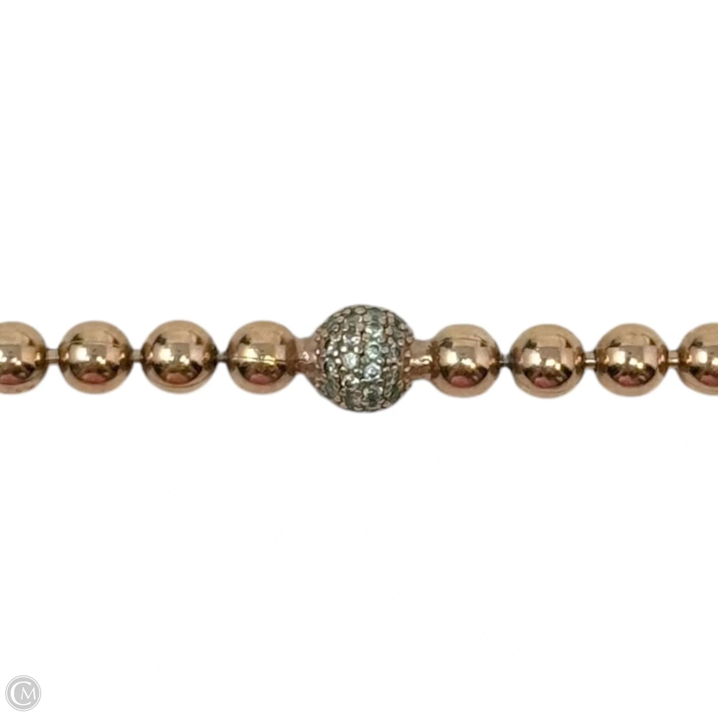 14k Rose Gold Plated Beads & Pavé Bracelet By Pandora