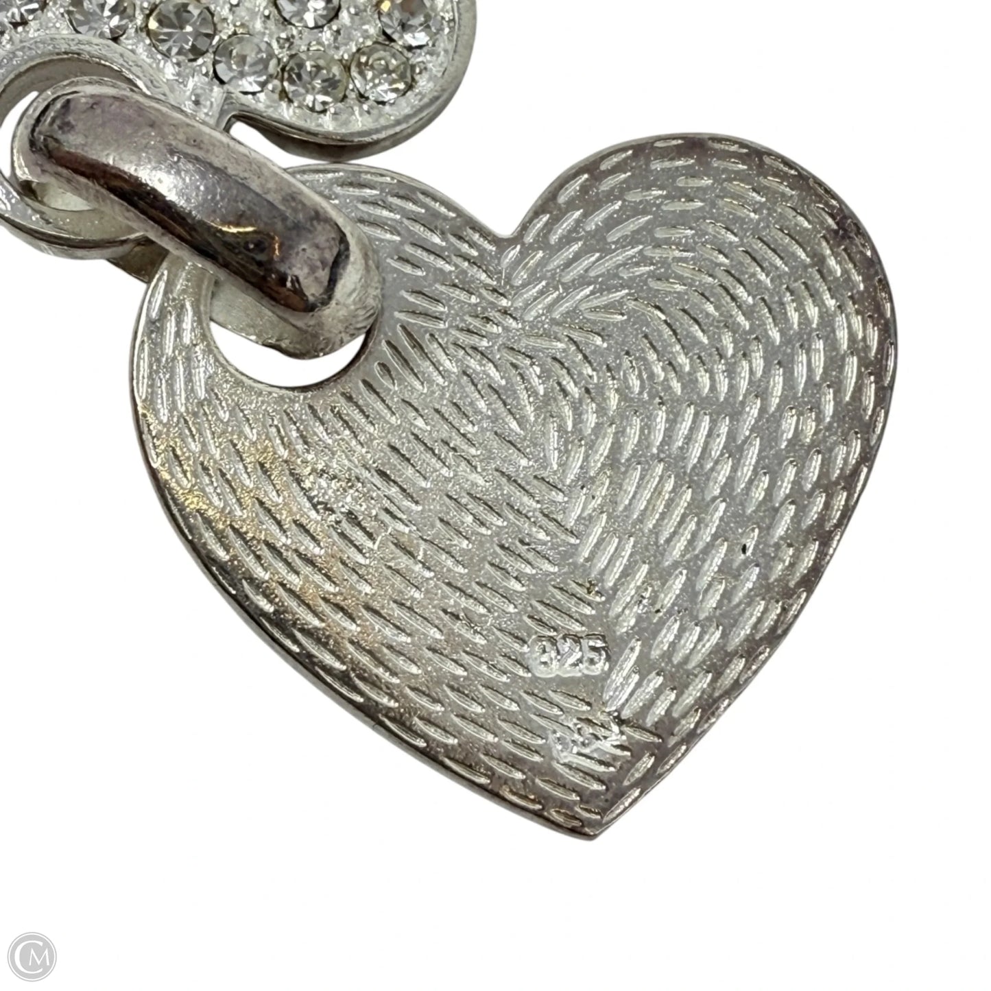 Sterling Silver & Marcasite Double Heart Pendant