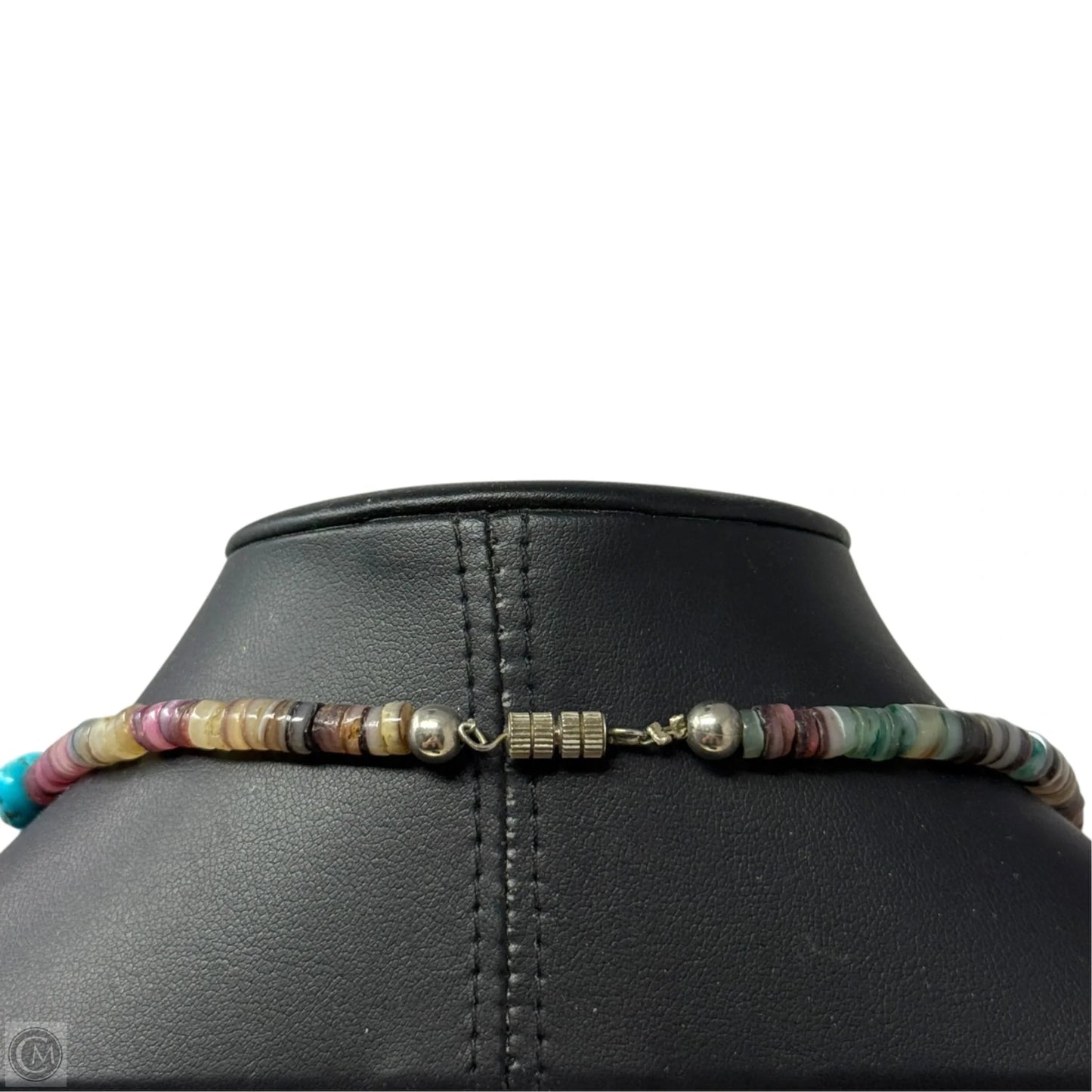 Faux Turquoise, Coral & Agate Beaded Necklace