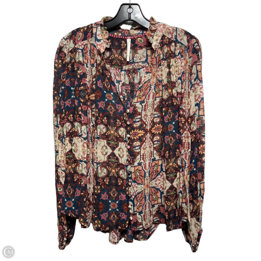 Top Long Sleeve By Anthropologie In Multi-colored, Size: M