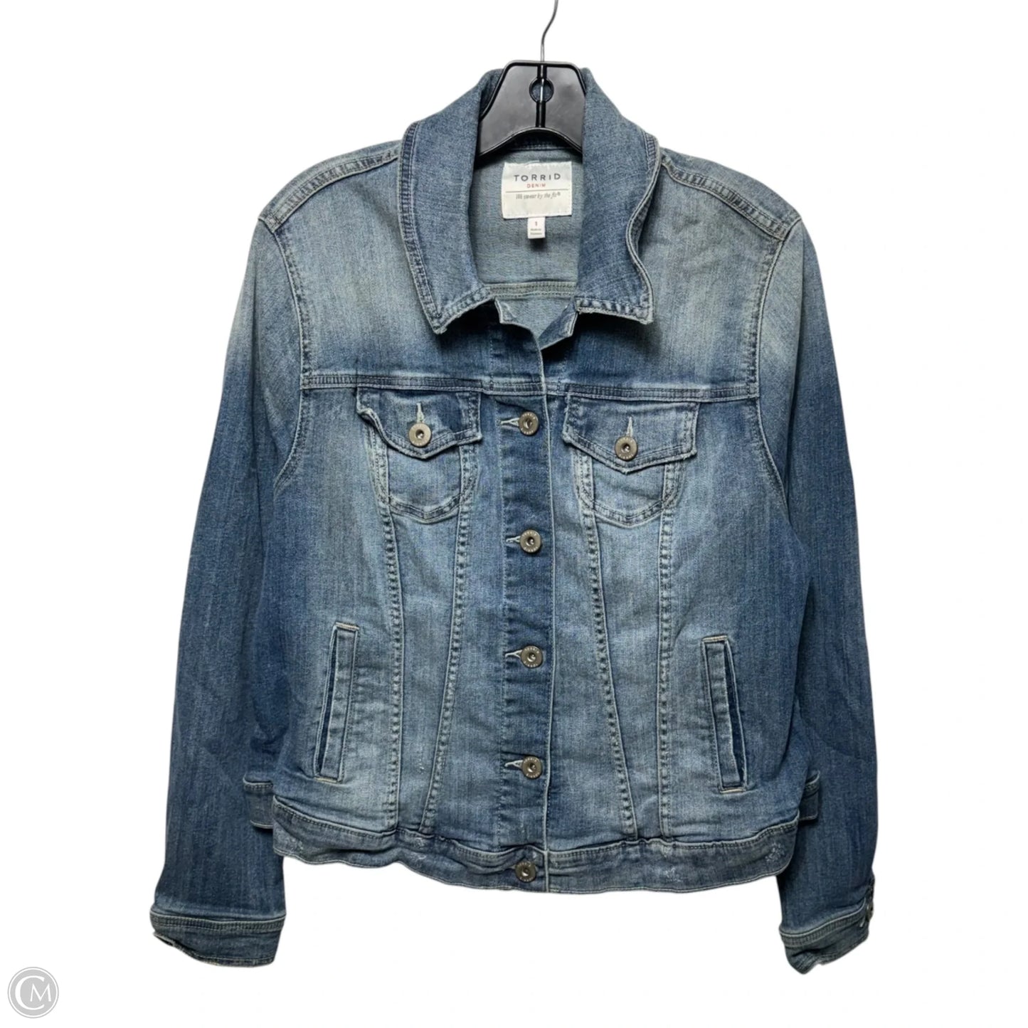 Jacket Denim By Torrid In Blue Denim, Size: 1x