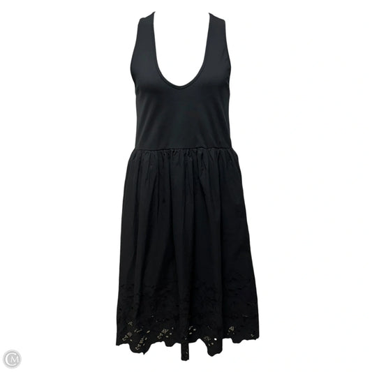 Cutwork Scoop-Neck Twofer Dress By Maeve In Black, Size: XL