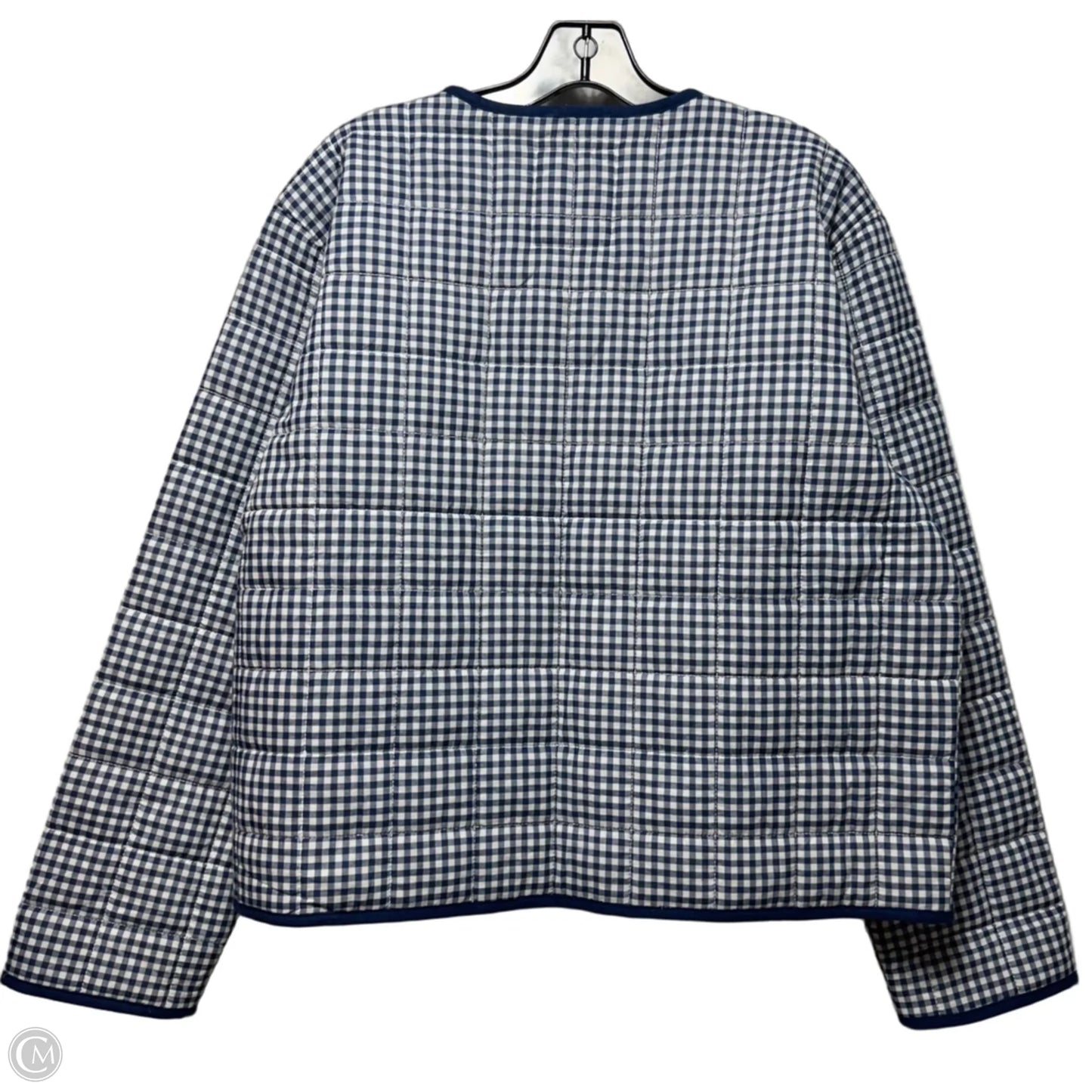 Jacket Puffer & Quilted By Abercrombie And Fitch In Checkered Pattern, Size: L