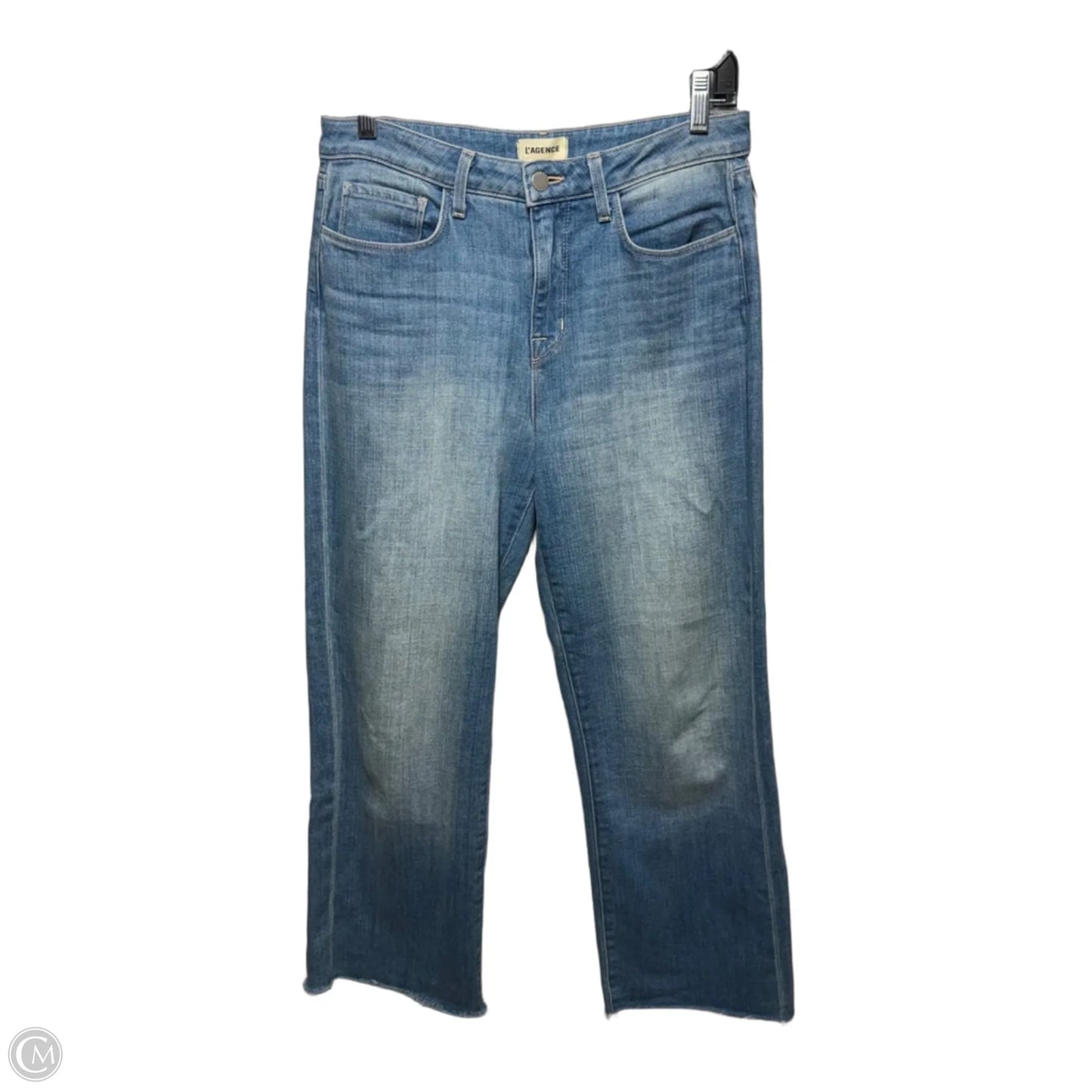 Jeans Wide Leg By L Agence In Blue Denim, Size: 4/27