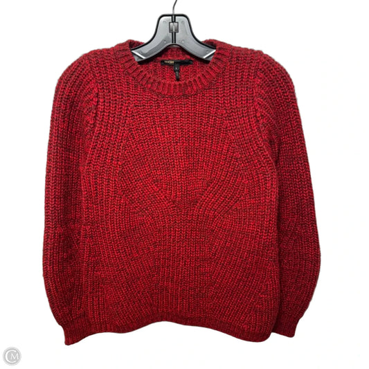 Wool Blend Sweater By Maje In Red, Size: S