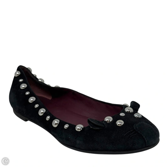 Studded Mouse Ballet Flats Luxury Designer By Marc Jacobs In Black, Size: 6 (36)