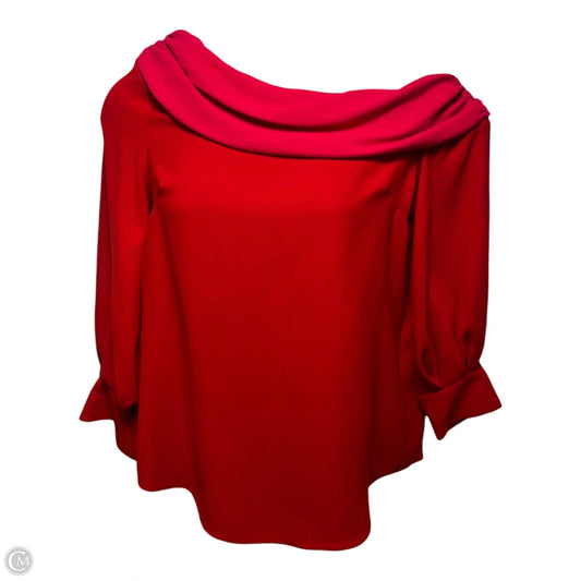 Top Long Sleeve Designer By Tuckernuck In Pink & Red, Size: L