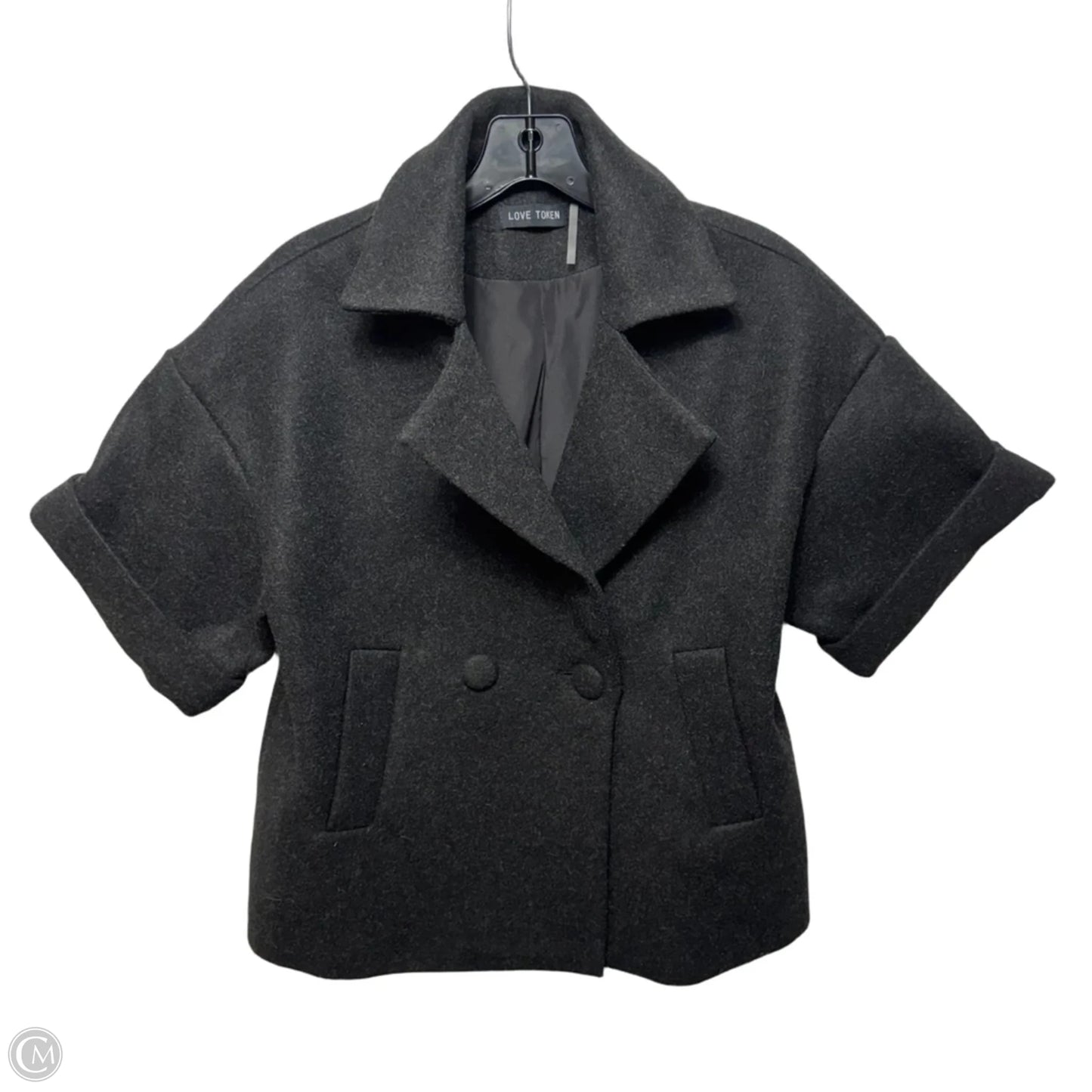 Jacket Other Short Sleeve By Love Token In Grey, Size: Xs