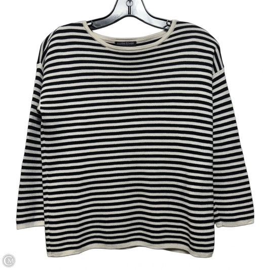Sweater By Eileen Fisher In Striped Pattern, Size: Sp