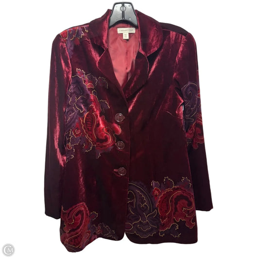 Velvet Blazer By Coldwater Creek In Red, Size: 10p