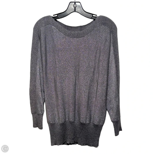 Metallic Sweater By Joseph A. In Silver, Size: M