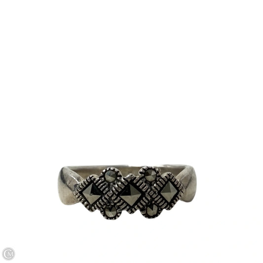 Vintage Sterling Silver & Marcasite Ring By Signed CW Charles Winston, Size: 6