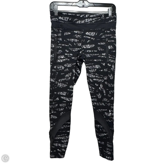 Athletic Leggings By Lululemon In Black & White, Size: 6