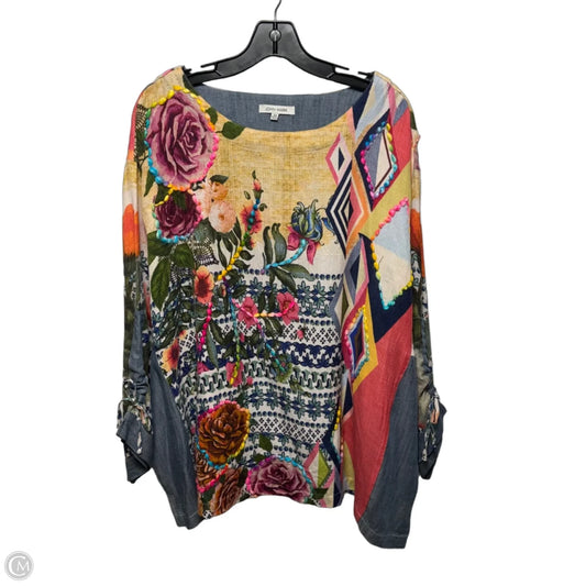 Top Long Sleeve By John Mark In Floral Print, Size: 3x