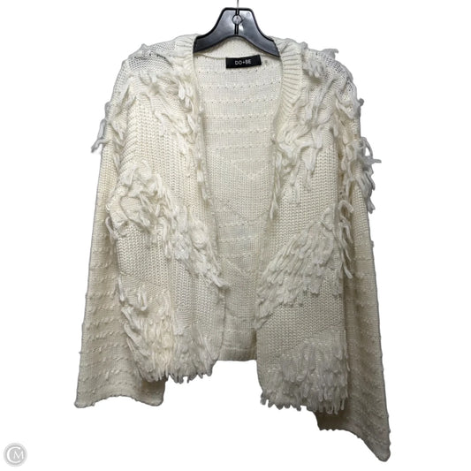 Sweater Cardigan By Do + Be In Cream, Size: L