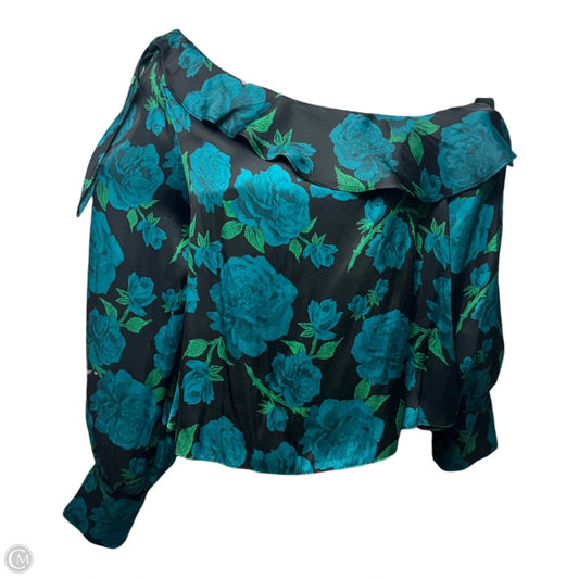 These Nights Floral One-Shoulder Satin Top By Free People In Floral Print, Size: XS