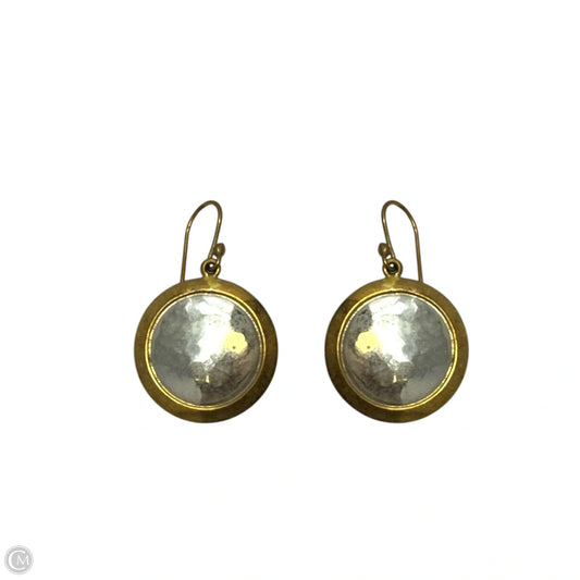 Hammered Two Tone Dangle Earrings