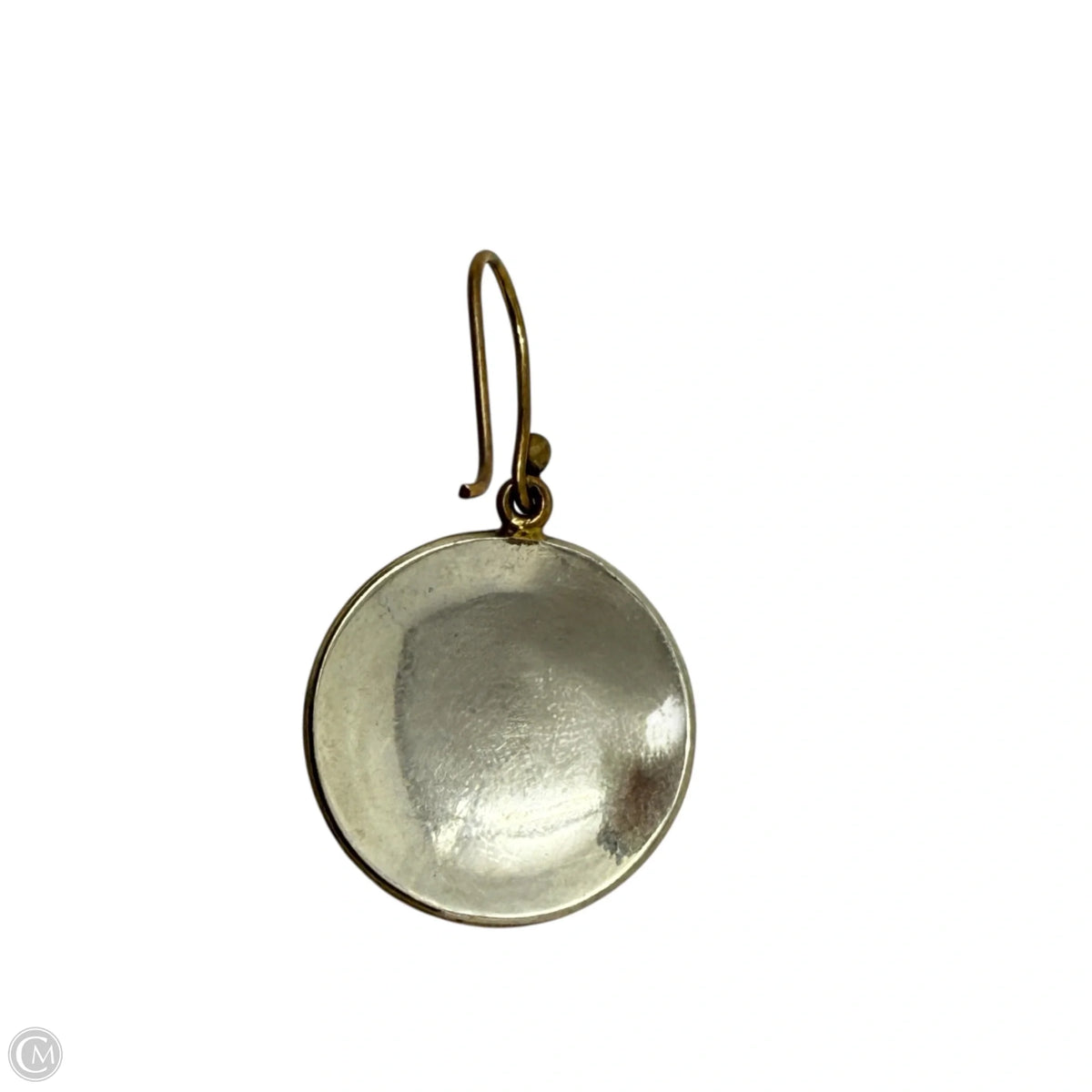 Hammered Two Tone Dangle Earrings