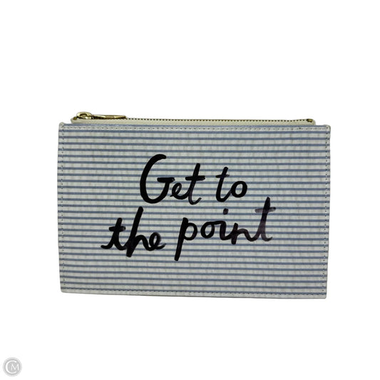 Seersucker Pencil Pouch Designer Label By Kate Spade, Size: