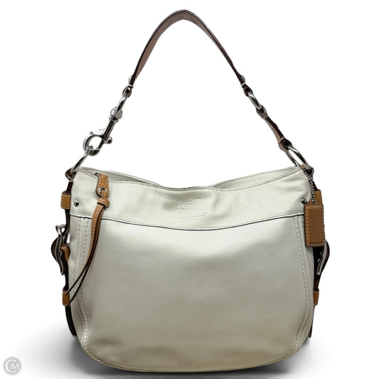 Vintage Zoe Leather Shoulder Bag Designer By Coach, Size: Medium