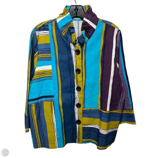 Shirt Jacket By Terra In Multi-colored, Size: L