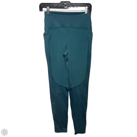 Fleece Lined Athletic Leggings By Lululemon In Teal, Size: 4