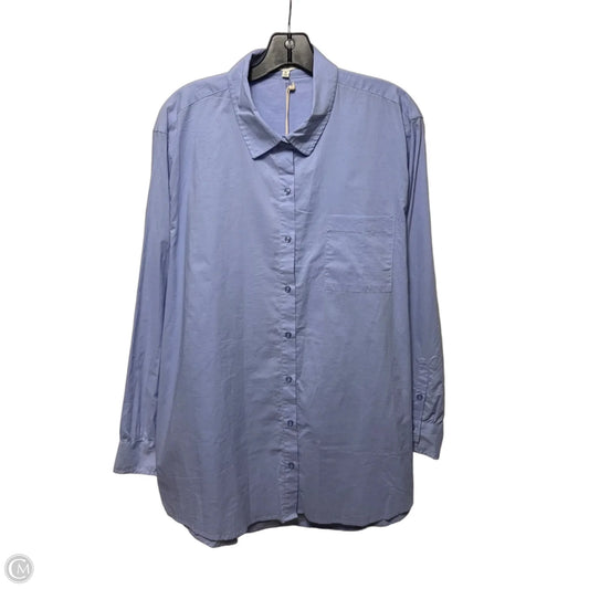 Cotton Top Long Sleeve By Z Supply In Blue, Size: Xl