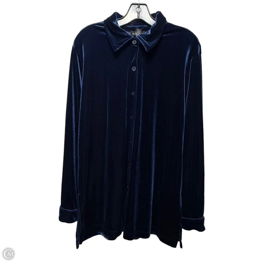 Top Long Sleeve By New York And Co In Blue, Size: L