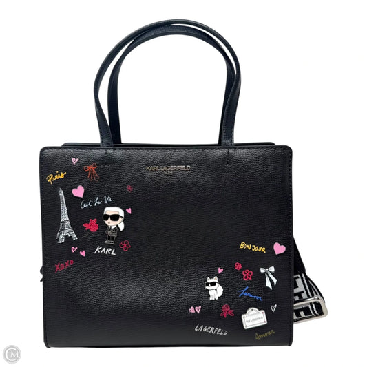 Maybelle Satchel Handbag Designer By Karl Lagerfeld, Size: Medium