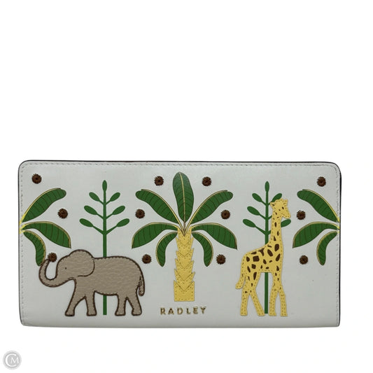 Coin Street Paradise Palms Large Bifold Wallet In Chalk Leather By Radley London, Size: Medium