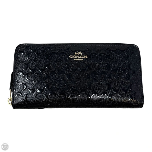 Debossed Long Zip Wallet Designer By Coach, Size: Medium