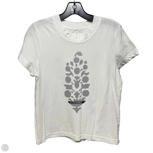 Top Short Sleeve By Free People In White, Size: Xs