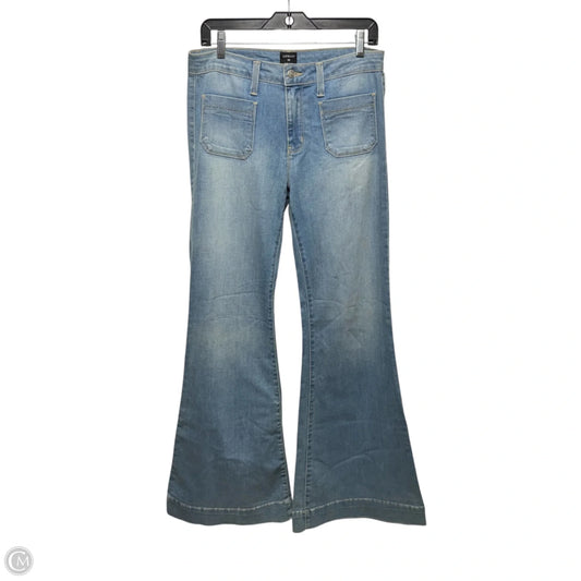 Jeans Flared By Just Black In Blue Denim, Size: 10 (30)