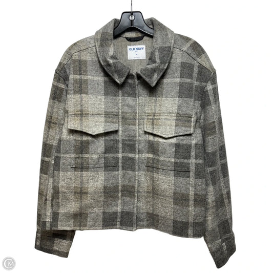 Jacket Shirt By Old Navy In Grey, Size: Xl