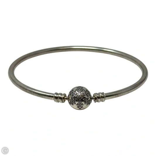Snowflake Clasp Charm Bangle Bracelet By Pandora
