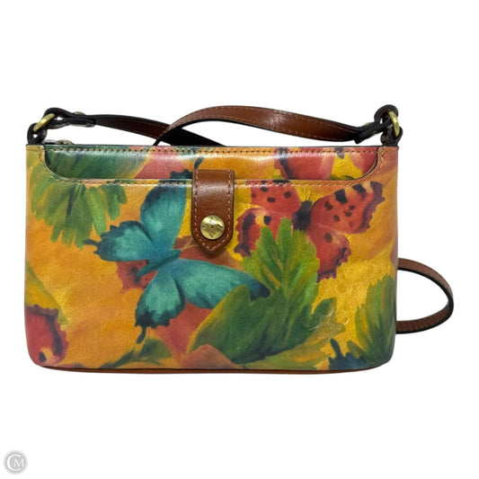 Butterfly Leather Crossbody Designer By Patricia Nash, Size: Medium