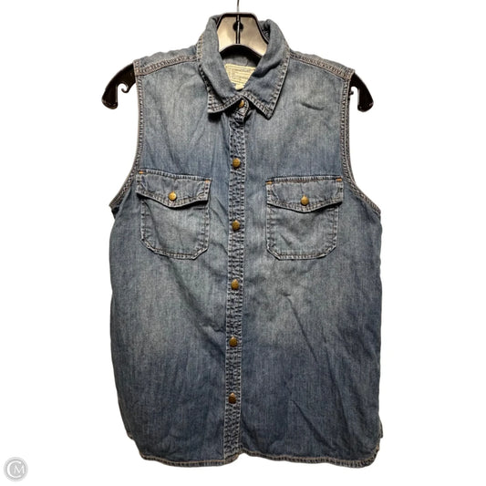Top Sleeveless By Current/elliott In Blue Denim, Size: 2