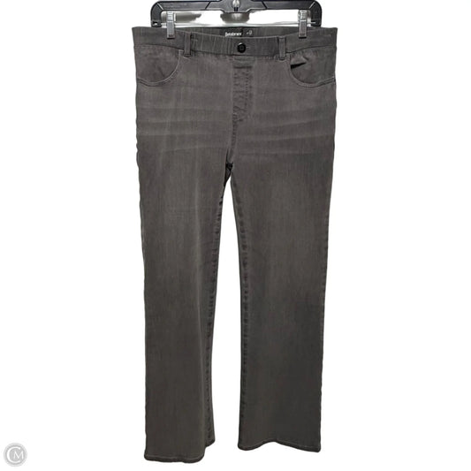 Jeans Boot Cut By Betabrand In Grey Denim, Size: L