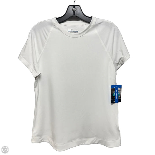 Athletic Top Short Sleeve By Columbia In White, Size: M